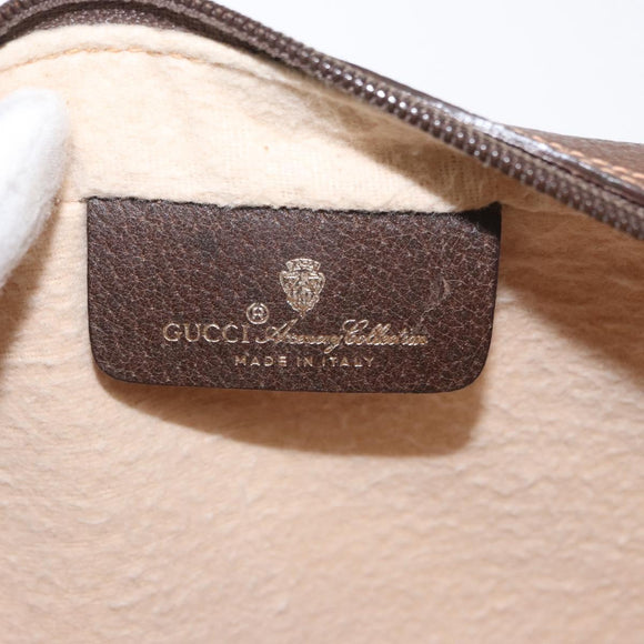 GUCCI GG Supreme Web Sherry Line Shoulder Bag PVC Beige 56 02 087 Auth 161551