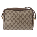 GUCCI GG Supreme Web Sherry Line Shoulder Bag PVC Beige 56 02 087 Auth 161551-2