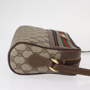 GUCCI GG Supreme Web Sherry Line Shoulder Bag PVC Beige 56 02 087 Auth 161551-3