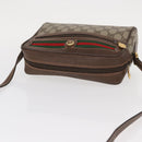 GUCCI GG Supreme Web Sherry Line Shoulder Bag PVC Beige 56 02 087 Auth 161551-6