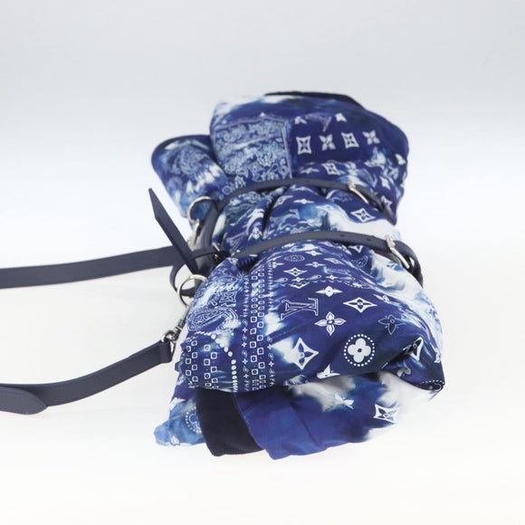 LOUIS VUITTON Monogram Bandana LF Fuuta Blanket Blue MP3348 LV Auth 161560SM
