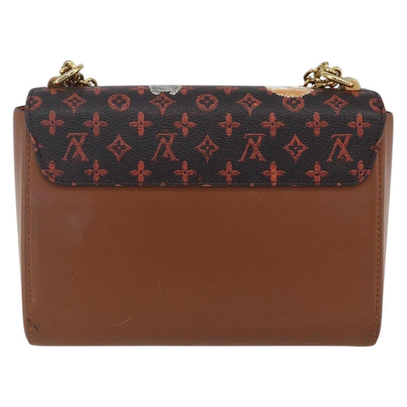 LOUIS VUITTON Catgram Sack Twist MM Shoulder Bag Marron M44408 LV Auth 161561SAV