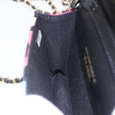 CHANEL Mini Matelasse 12 Chain Shoulder Bag Cotton Gold CC Auth 161565SM-22