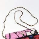 CHANEL Mini Matelasse 12 Chain Shoulder Bag Cotton Gold CC Auth 161565SM-14