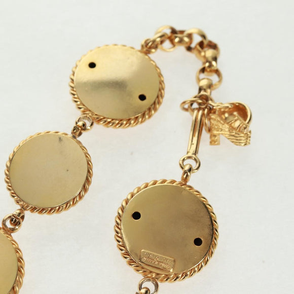 Salvatore Ferragamo Pearl Necklace metal Gold Tone Auth 161568V