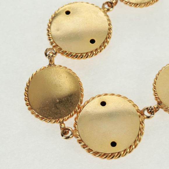 Salvatore Ferragamo Pearl Necklace metal Gold Tone Auth 161568V