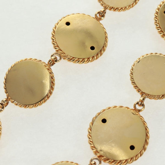 Salvatore Ferragamo Pearl Necklace metal Gold Tone Auth 161568V