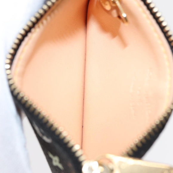 LOUIS VUITTON Multicolor Pochette Cles Coin Purse Black M13664 LV Auth 161570V