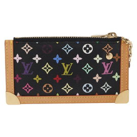 LOUIS VUITTON Multicolor Pochette Cles Coin Purse Black M13664 LV Auth 161570V - 0