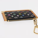 LOUIS VUITTON Multicolor Pochette Cles Coin Purse Black M13664 LV Auth 161570V-5