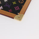 LOUIS VUITTON Multicolor Pochette Cles Coin Purse Black M13664 LV Auth 161570V-8