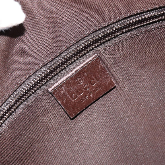 GUCCI GG Canvas Shoulder Bag Beige Silver 145857 Auth 161580