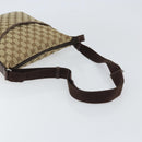 GUCCI GG Canvas Shoulder Bag Beige Silver 145857 Auth 161580-7