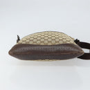 GUCCI GG Canvas Shoulder Bag Beige Silver 145857 Auth 161580-9
