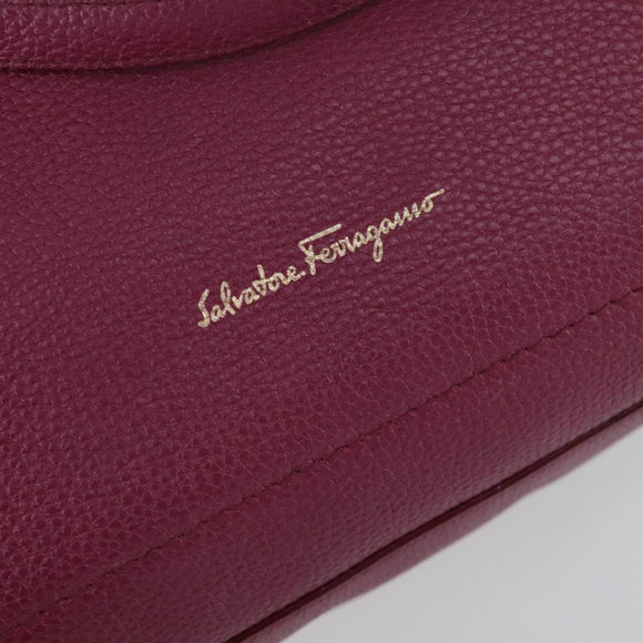 Salvatore Ferragamo Gancini Tragetasche Leder Lila Gold OVP 161588