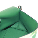 LOEWE Chain Avenue Shoulder Bag Leather Green Silver Auth 161591V-21