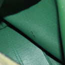 LOEWE Chain Avenue Shoulder Bag Leather Green Silver Auth 161591V-10