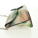 LOEWE Chain Avenue Shoulder Bag Leather Green Silver Auth 161591V-3