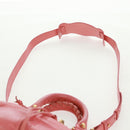 BALENCIAGA Giant Mini Pom Pom Hand Bag Leather 2way Pink Gold Auth 161592V-14