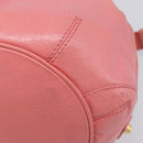 BALENCIAGA Giant Mini Pom Pom Handtas Leer 2way Roze Goud Auth 161592V-17