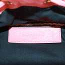 BALENCIAGA Giant Mini Pom Pom Hand Bag Leather 2way Pink Gold Auth 161592V-23