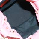 BALENCIAGA Giant Mini Pom Pom Hand Bag Leather 2way Pink Gold Auth 161592V-11