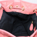 BALENCIAGA Giant Mini Pom Pom Handtas Leer 2way Roze Goud Auth 161592V-24