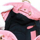BALENCIAGA Giant Mini Pom Pom Hand Bag Leather 2way Pink Gold Auth 161592V-25
