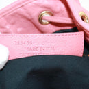 BALENCIAGA Giant Mini Pom Pom Hand Bag Leather 2way Pink Gold Auth 161592V-12
