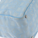 CHANEL New Travel line Tote Bag Nylon Light Blue Silver CC Auth 161593-10