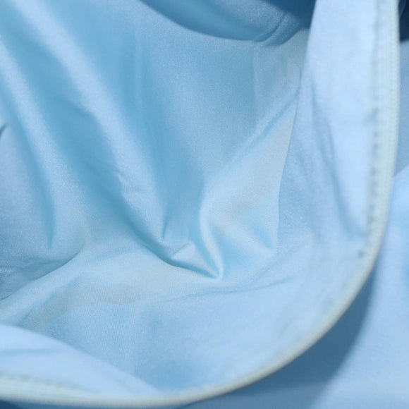 CHANEL New Travel line Tote Bag Nylon Light Blue Silver CC Auth 161593