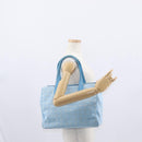 CHANEL New Travel line Tote Bag Nylon Light Blue Silver CC Auth 161593-24