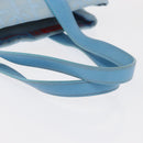 CHANEL New Travel line Tote Bag Nylon Light Blue Silver CC Auth 161593-7