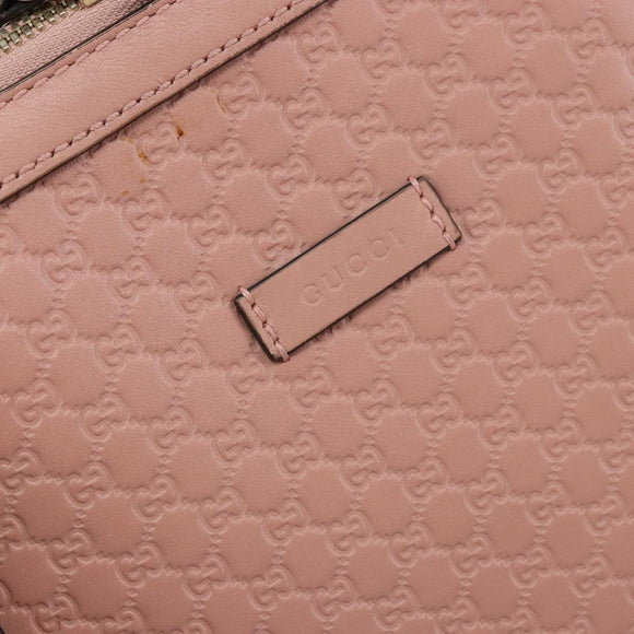 GUCCI Micro GG Canvas Guccissima Tote Bag Leder Pink Gold 449657 Auth 161597