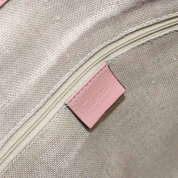 GUCCI Micro GG Canvas Guccissima Tote Bag Leder Pink Gold 449657 Auth 161597