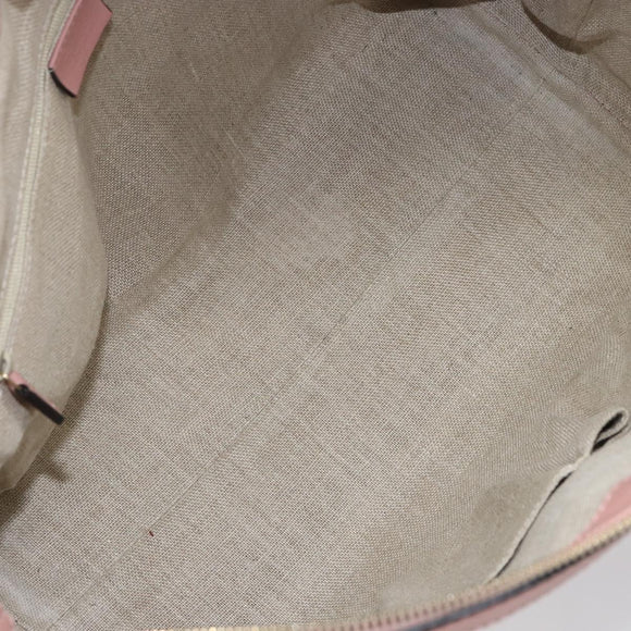 GUCCI Micro GG Canvas Guccissima Tote Bag Leder Pink Gold 449657 Auth 161597