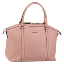 GUCCI Micro GG Canvas Guccissima Tote Bag Leder Pink Gold 449657 Auth 161597-1