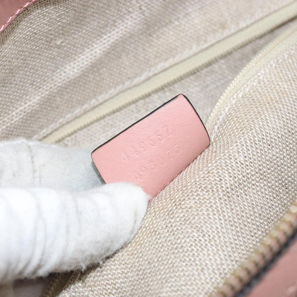 GUCCI Micro GG Canvas Guccissima Tote Bag Leder Pink Gold 449657 Auth 161597