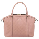 GUCCI Micro GG Canvas Guccissima Tote Bag Leder Pink Gold 449657 Auth 161597-13