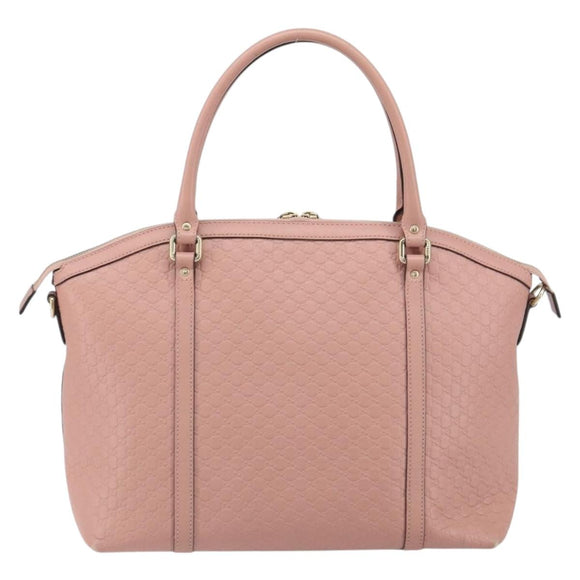 GUCCI Micro GG Canvas Guccissima Tote Bag Leder Pink Gold 449657 Auth 161597
