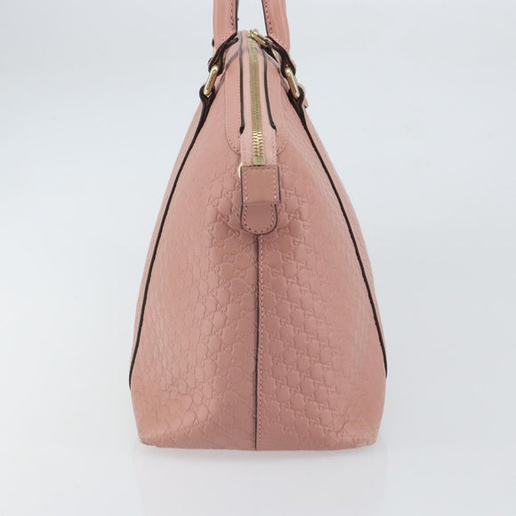GUCCI Micro GG Canvas Guccissima Tote Bag Leder Pink Gold 449657 Auth 161597