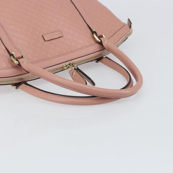 GUCCI Micro GG Canvas Guccissima Tote Bag Leder Pink Gold 449657 Auth 161597