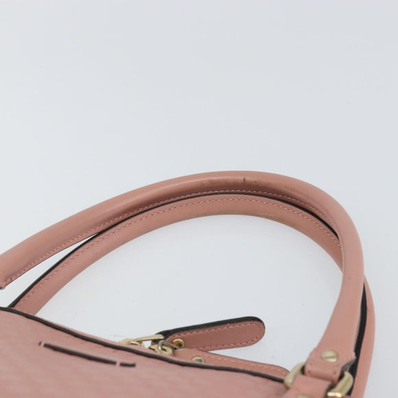 GUCCI Micro GG Canvas Guccissima Tote Bag Leder Pink Gold 449657 Auth 161597