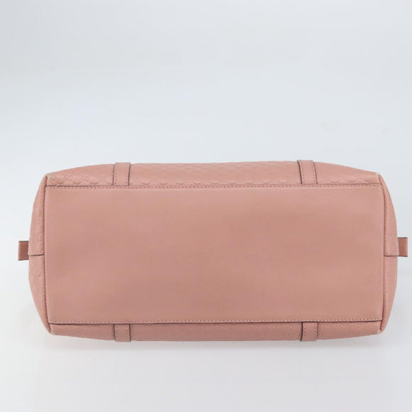 GUCCI Micro GG Canvas Guccissima Tote Bag Leder Pink Gold 449657 Auth 161597
