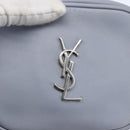 SAINT LAURENT Blogger Umhängetasche Leder Hellblau Silber Original 161598-18