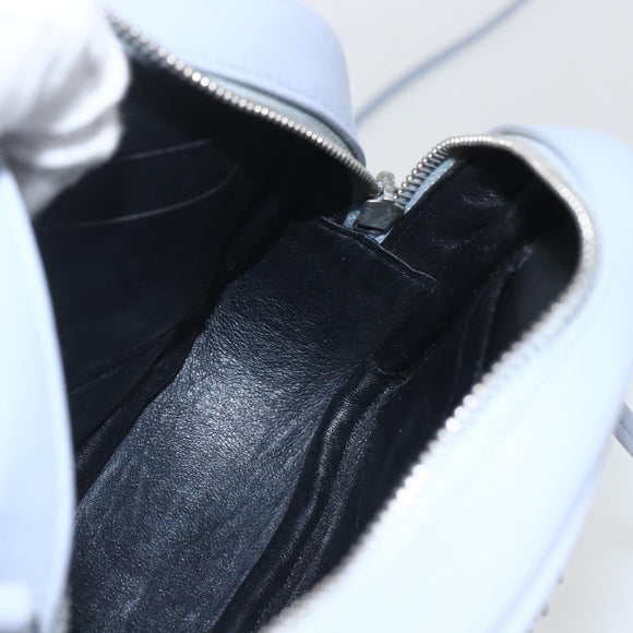 SAINT LAURENT Blogger Umhängetasche Leder Hellblau Silber Original 161598