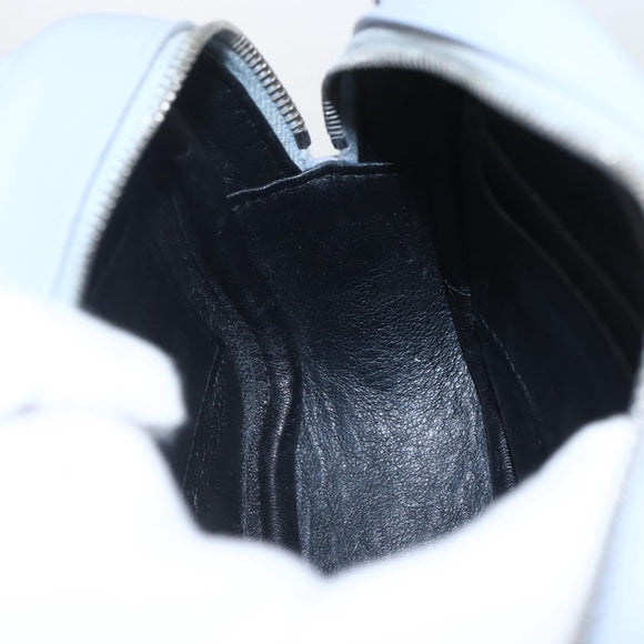 SAINT LAURENT Blogger Umhängetasche Leder Hellblau Silber Original 161598