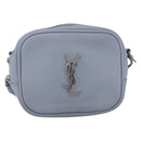 SAINT LAURENT Blogger Umhängetasche Leder Hellblau Silber Original 161598-13