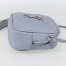 SAINT LAURENT Blogger Umhängetasche Leder Hellblau Silber Original 161598-3