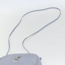 SAINT LAURENT Blogger Umhängetasche Leder Hellblau Silber Original 161598-14